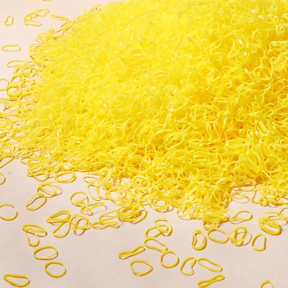 Artificiel astique de poulet coloré pour filles, attaches pour cheveux, bande de sauna, porte-queue de cheval pour enfants, accessoires pour cheveux, 500 pièces, 1000 pièces, 2000 pièces