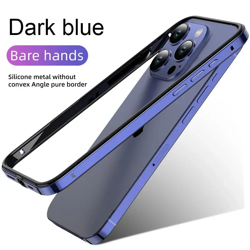 Étuis de téléphone en métal et aluminium, cadre hybride en Silicone, pour iPhone 17 16 15 Pro Max 14 13 12, pare-chocs à meilleure chaleur