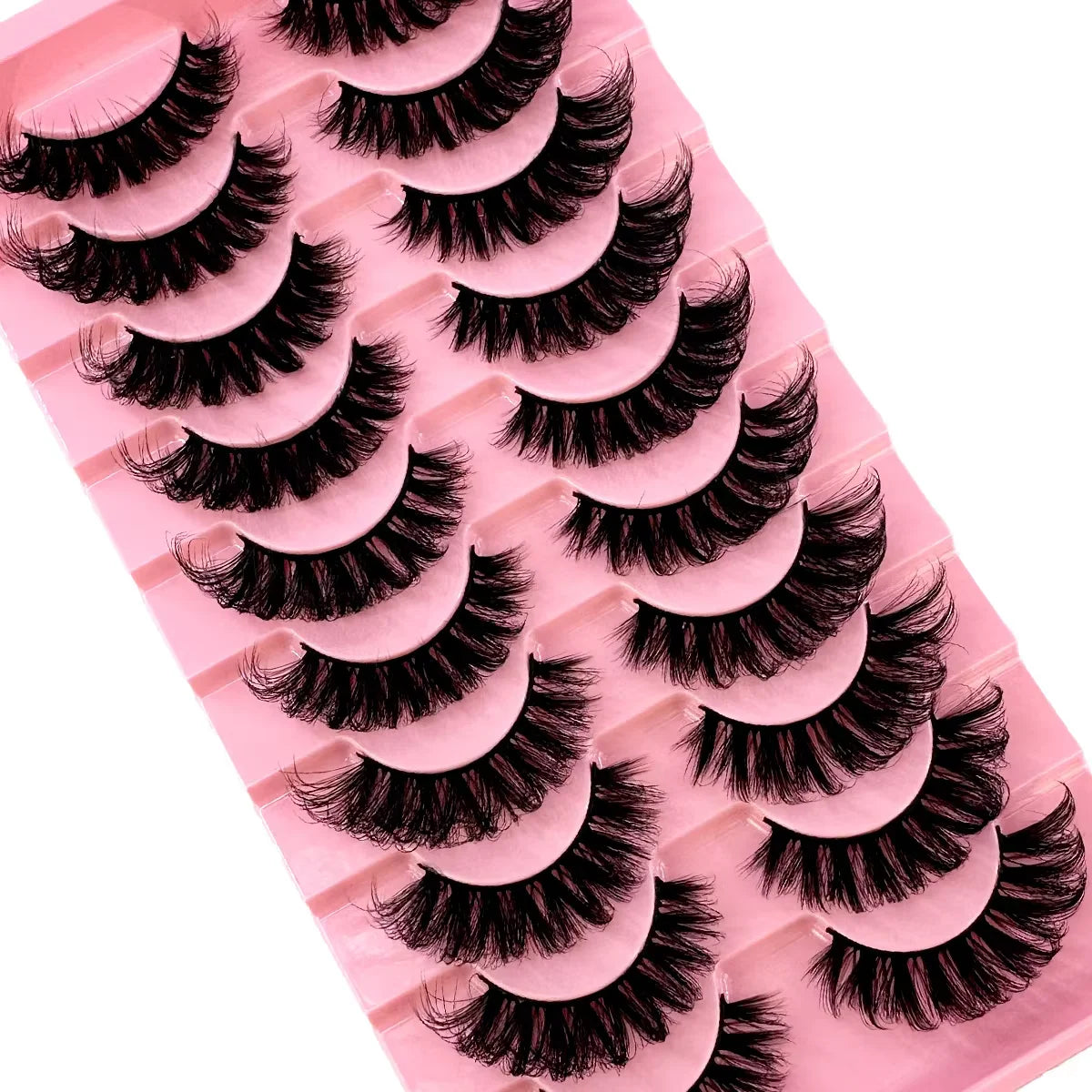10 paires de Faux Cils 8D en vison naturel, Volume dramatique, Extension de Faux Cils, vente en gros, outil de maquillage