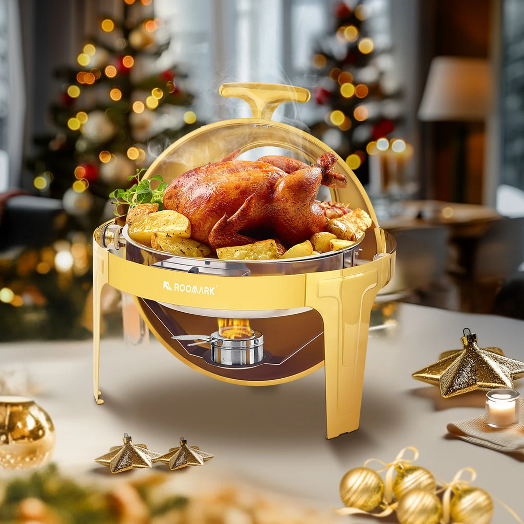 ROOMARK – ensemble de Buffet à réchaud 9QT, chauffe-catering en acier inoxydable de haute qualité, ensemble complet avec cadre épais pour fête de mariage
