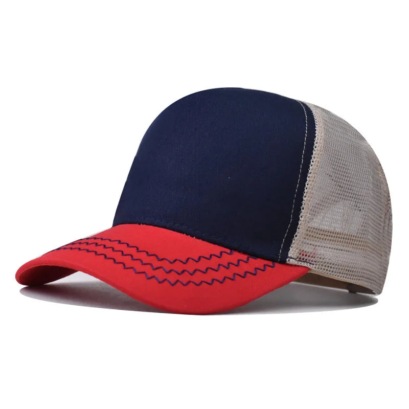 Casquette de Baseball pour adulte, chapeau en filet, couleur pure, unisexe, été, respirant, sans motif, ombre, printemps, automne, hip hop, ajusté