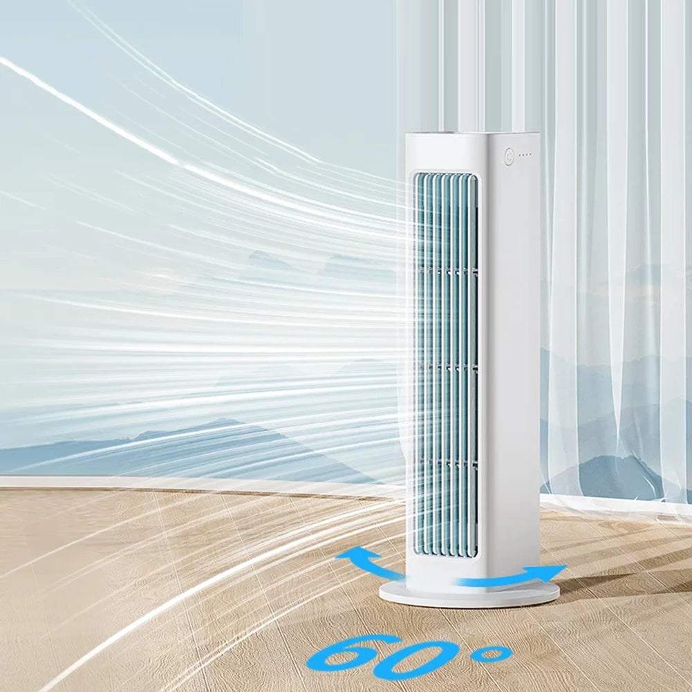 Ventilateur tour Portable sans feuilles, refroidisseur d'air 4000mAh, ventilateur de bureau, climatiseur sans lame à 3 vitesses, ventilateur sur pied pour chambre à coucher et salon