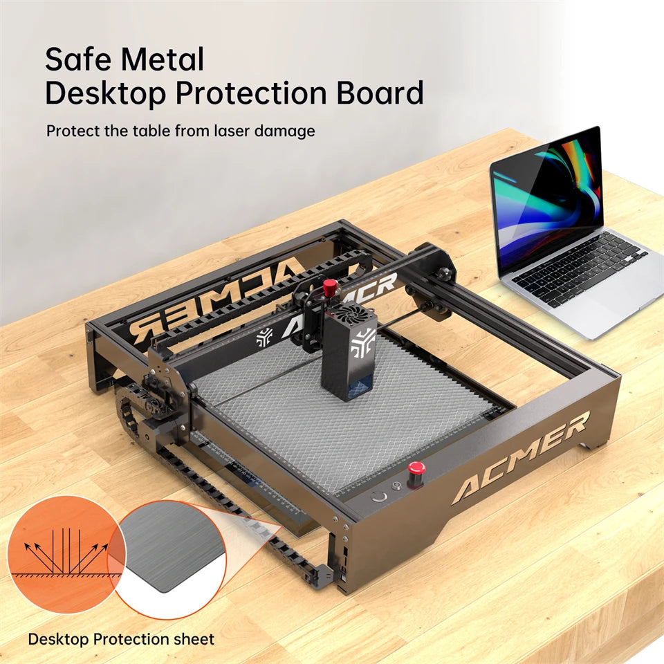 Table de travail Laser en nid d'abeille ACMER pour graveur Laser CO2 Machine de découpe CNC lit de panneau en nid d'abeille 400x4 0/440x440mm