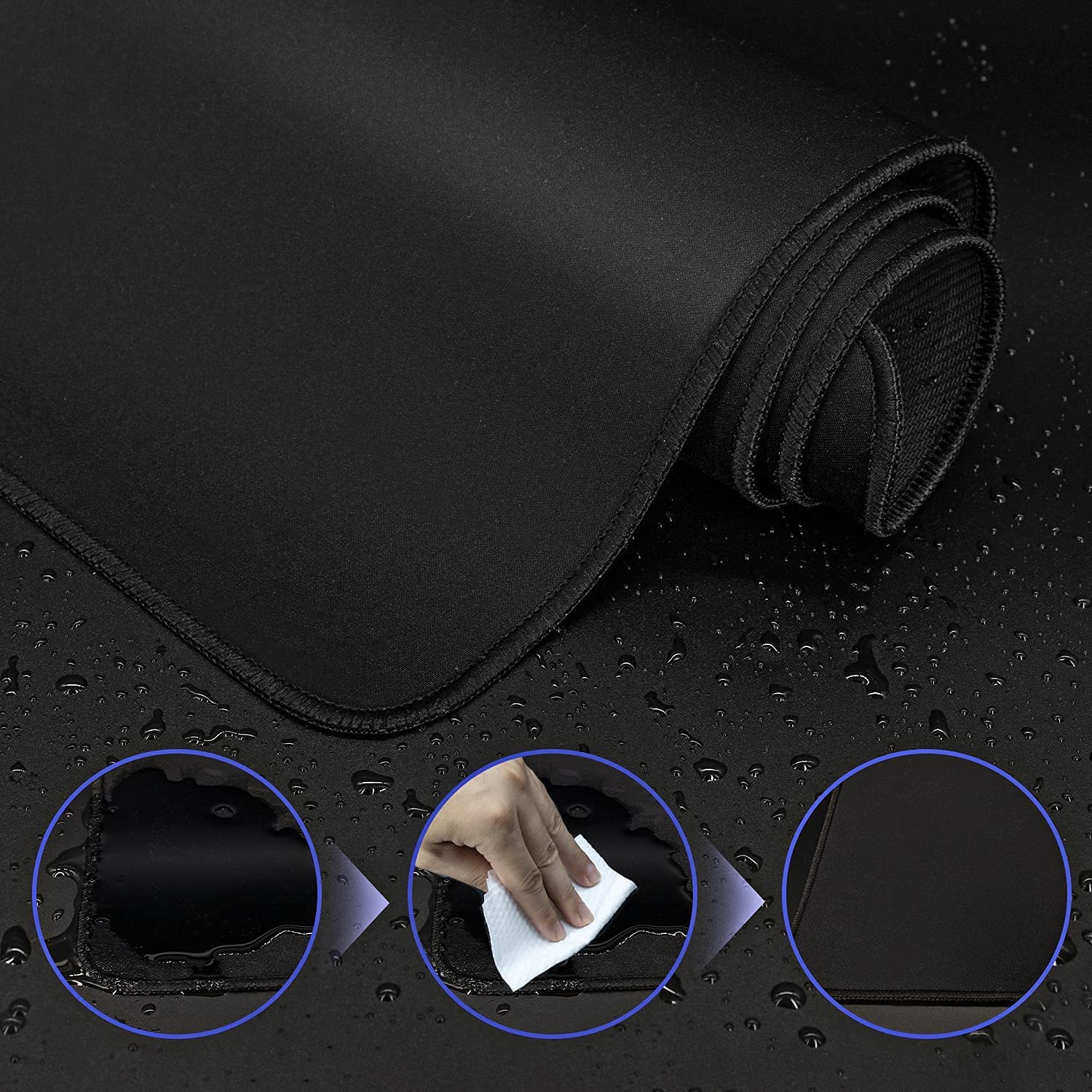 XXL noir tapis de souris tapis de souris de jeu grand tapis de souris Gamer Mause tapis PC tapis de bureau clavier tapis de souris d'ordinateur