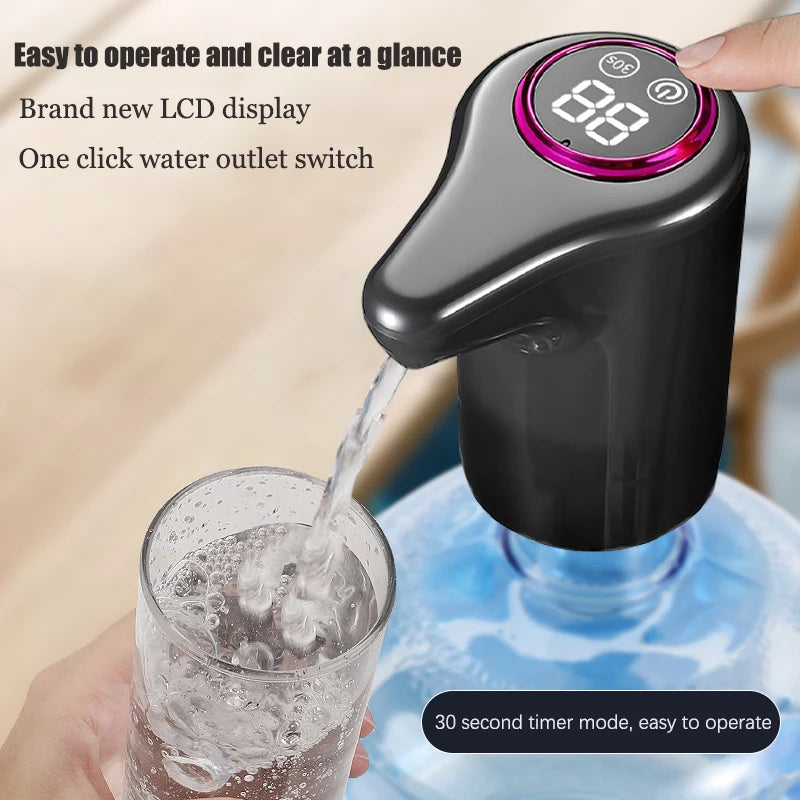 Distributeur d'eau électrique, machine à eau potable automatique intelligente pour eau en bouteille et purifiée, chargement USB