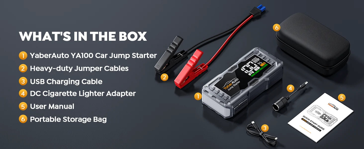 Yaber 4000A démarreur de saut de voiture batterie de voiture Portable Booster d'urgence dispositif de démarrage démarreur de voiture 2025
