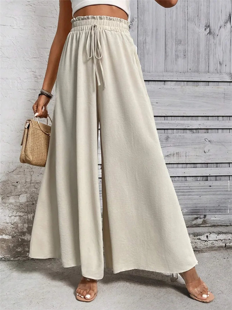 Pantalon ample et décontracté à jambes larges pour femmes, à la mode, Station indépendante, Long, vêtements confortables, printemps et été