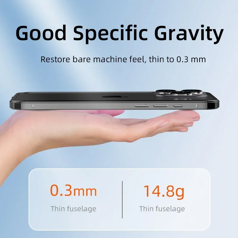 Étuis de téléphone en métal et aluminium, cadre hybride en Silicone, pour iPhone 17 16 15 Pro Max 14 13 12, pare-chocs à meilleure chaleur