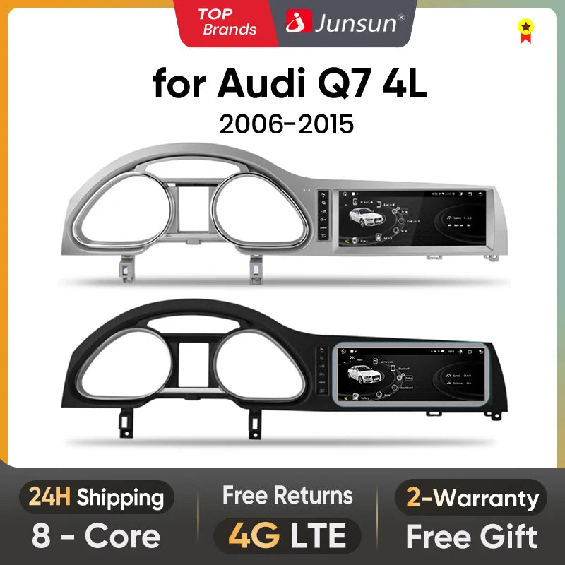 Junsun autoradio sans fil CarPlay Android Auto pour Audi Q7 4L 2006-2015 MMI 2G 3G 8 cœurs 4G WiFi BT GPS écran tactile Autoradio