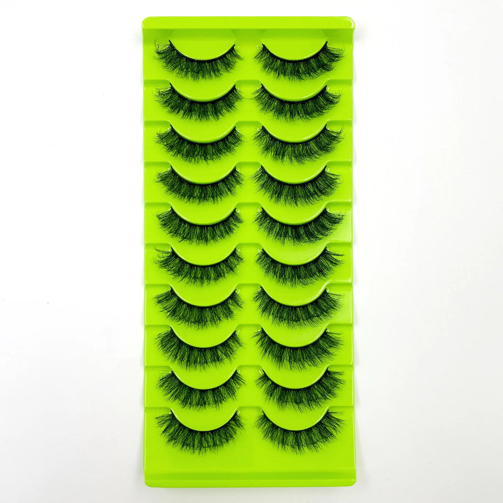 10 paires de Faux Cils 8D en vison naturel, Volume dramatique, Extension de Faux Cils, vente en gros, outil de maquillage