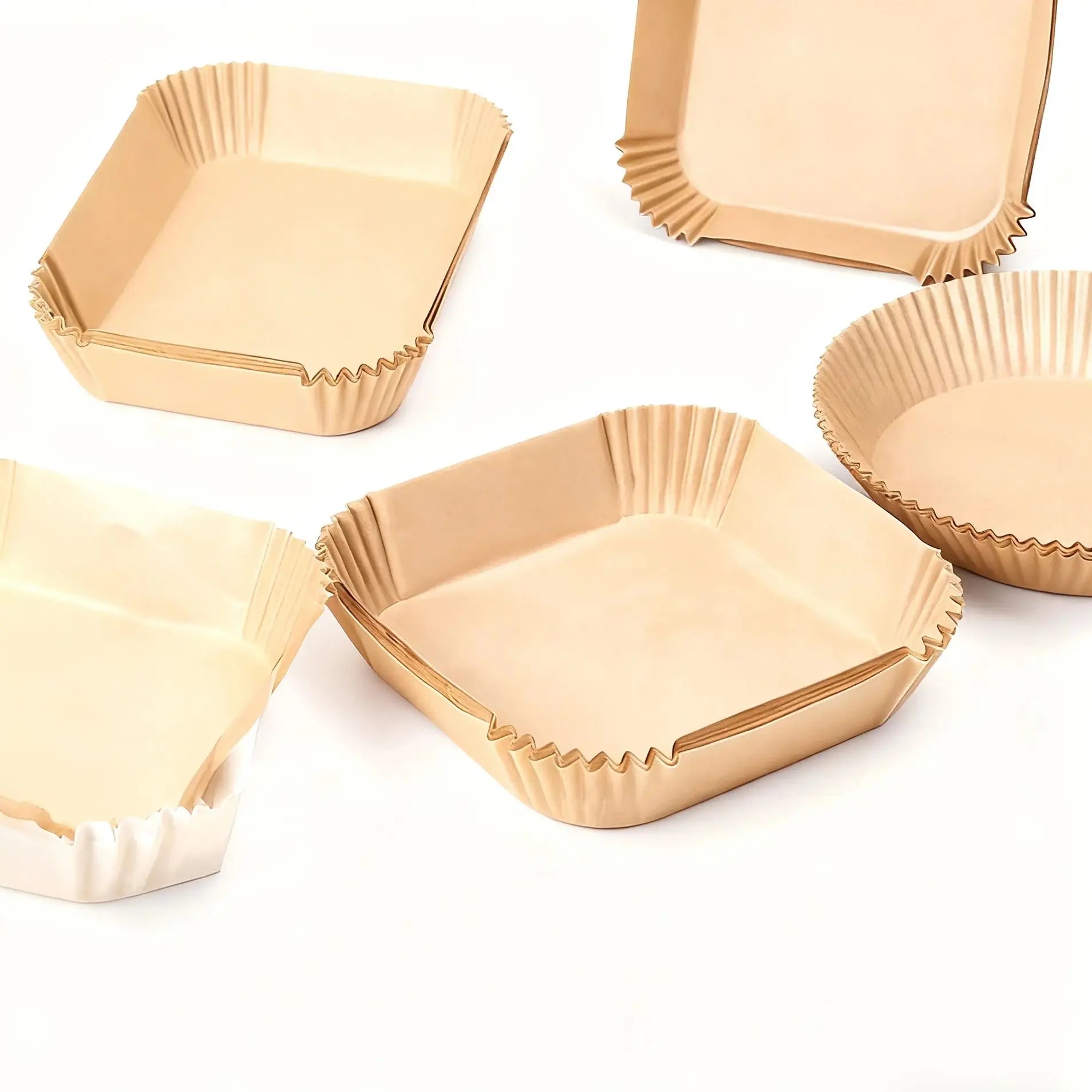Doublures antiadhésives pour friteuse à Air, 100 pièces, papier parchemin étanche à l'huile, cuisson, rôtissage au micro-ondes, accessoires pour friteuse à Air prédécoupée