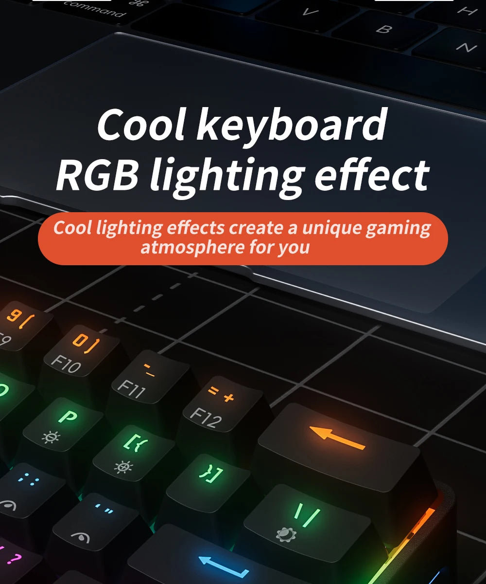 MUCAI MK61 USB Gaming Esports clavier mécanique 61 touches axe rouge filaire câble détachable rétro-éclairage rvb échange à chaud