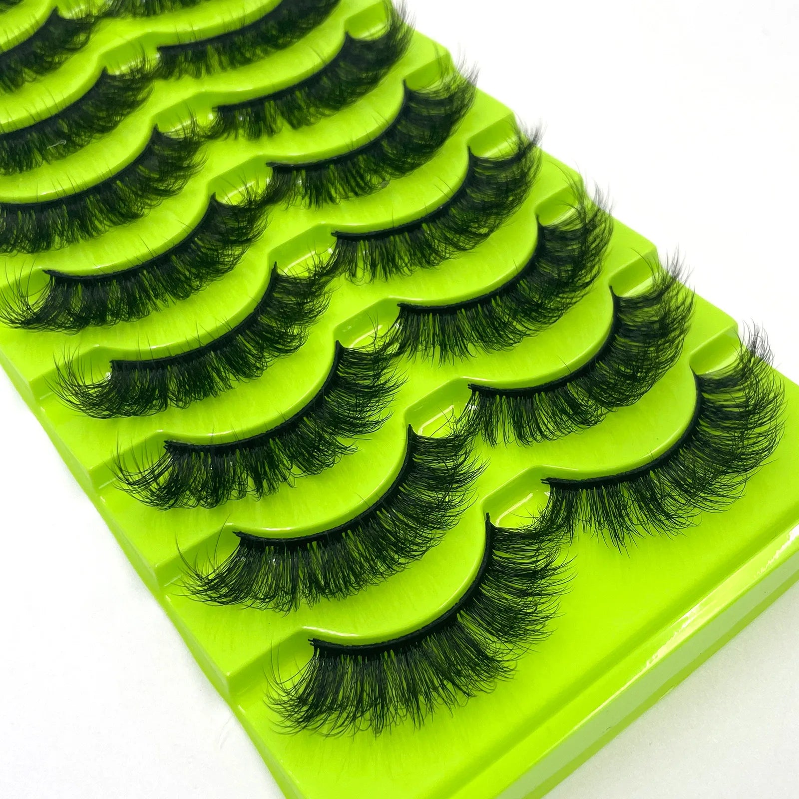 10 paires de Faux Cils 8D en vison naturel, Volume dramatique, Extension de Faux Cils, vente en gros, outil de maquillage