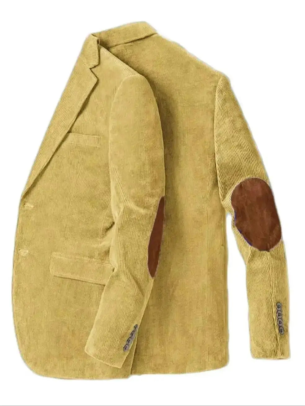 Blazer en velours côtelé pour hommes avec coudière, veste d'affaires décontractée, manteaux de Sport de printemps et d'automne