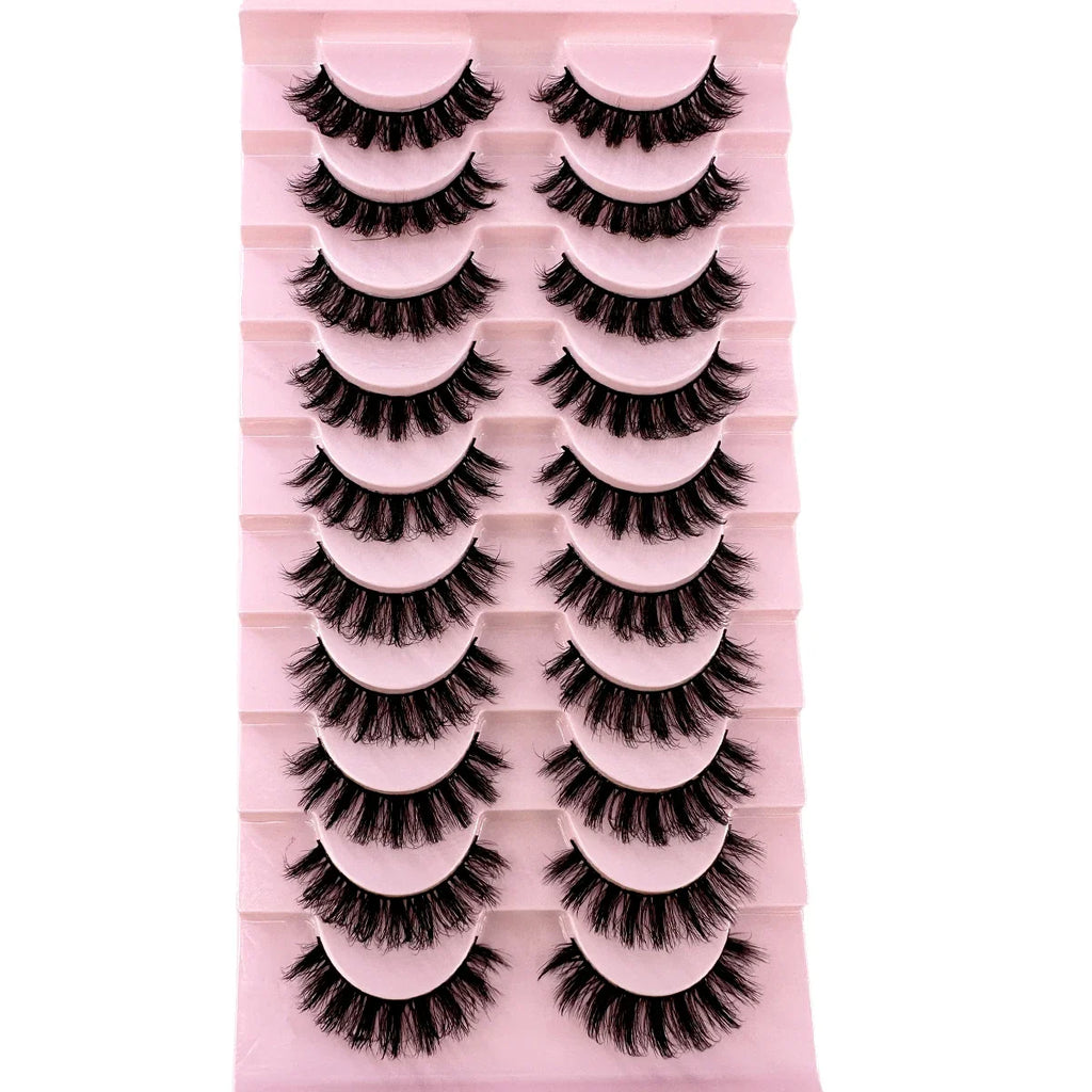 10 paires de Faux Cils 8D en vison naturel, Volume dramatique, Extension de Faux Cils, vente en gros, outil de maquillage