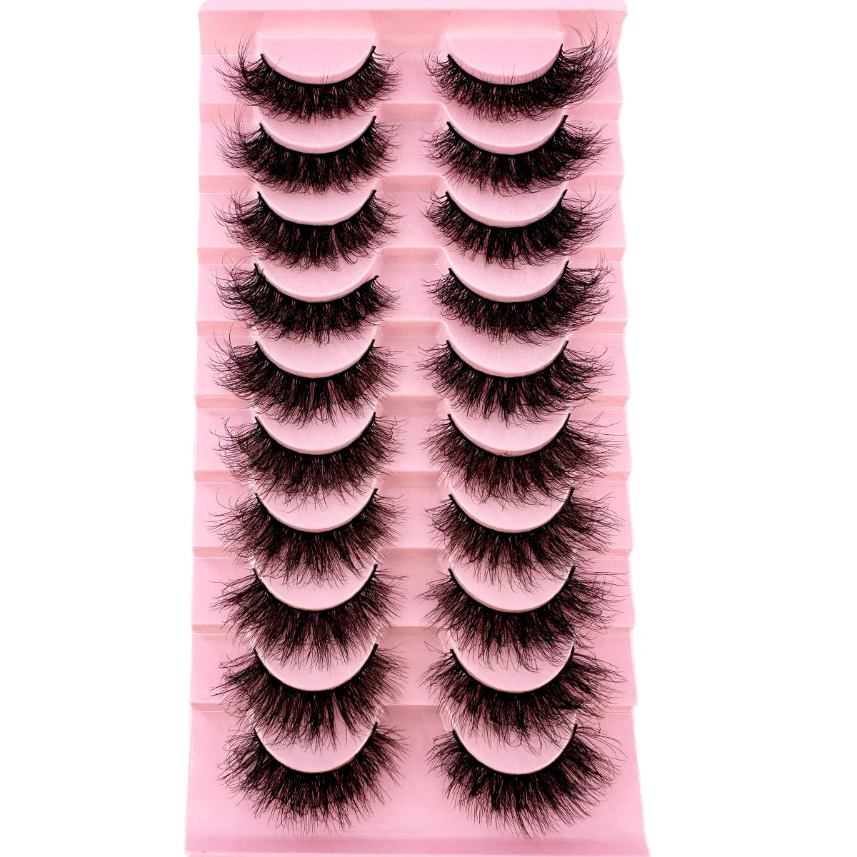 10 paires de Faux Cils 8D en vison naturel, Volume dramatique, Extension de Faux Cils, vente en gros, outil de maquillage