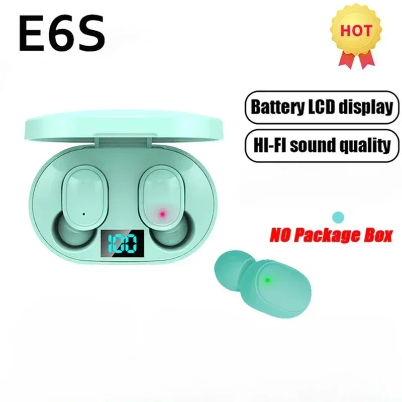 E6S sans fil Bluetooth écouteurs TWS Bluetooth casque sans fil écouteurs antibruit avec Microphone casque