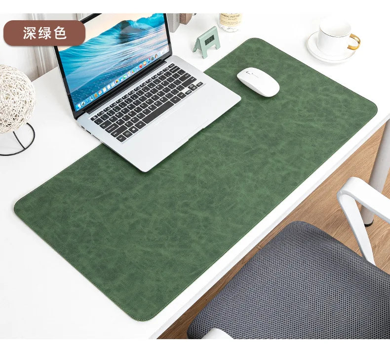 Tapis de bureau imperméable en PU, housse de protection, grand tapis de souris pour ordinateur portable, antidérapant, facile à nettoyer, pour clavier