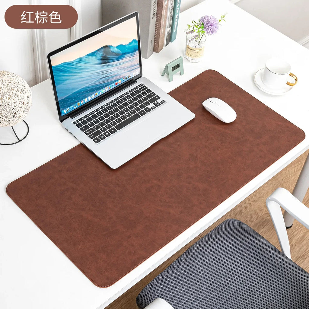 Tapis de bureau imperméable en PU, housse de protection, grand tapis de souris pour ordinateur portable, antidérapant, facile à nettoyer, pour clavier