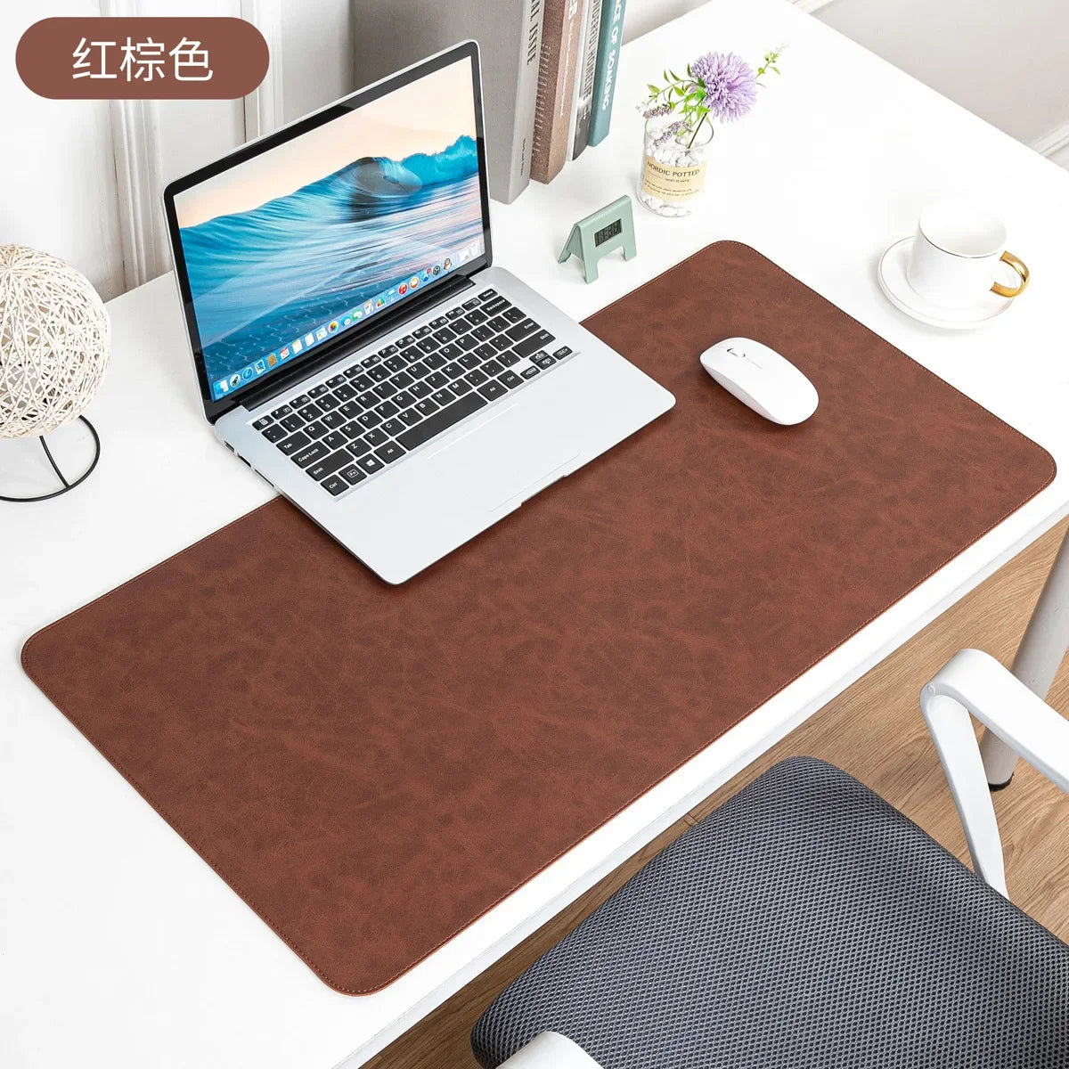 Tapis de bureau imperméable en PU, housse de protection, grand tapis de souris pour ordinateur portable, antidérapant, facile à nettoyer, pour clavier