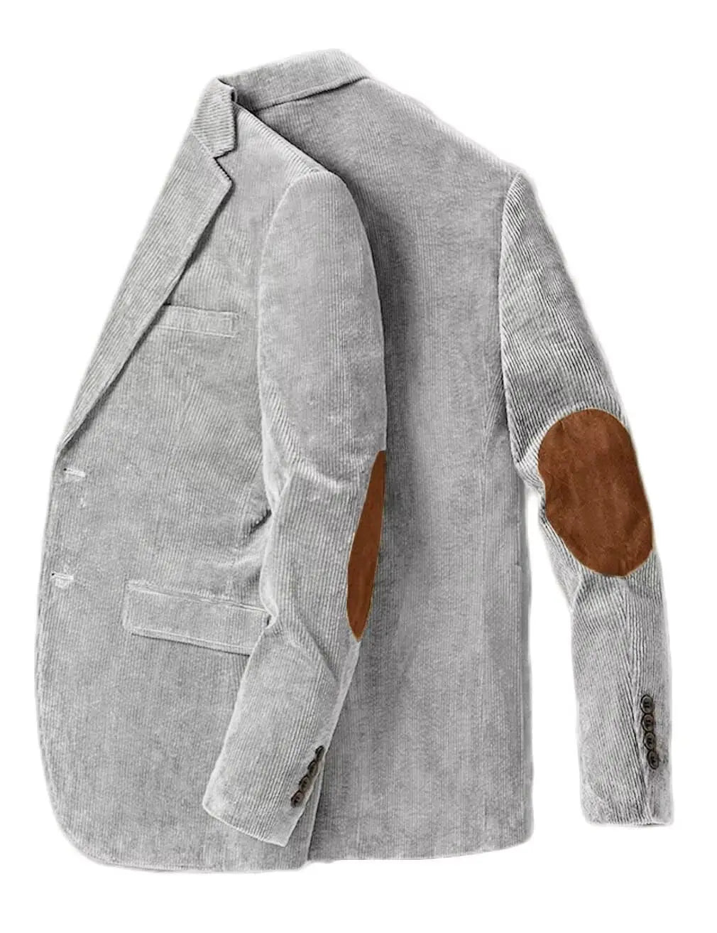 Blazer en velours côtelé pour hommes avec coudière, veste d'affaires décontractée, manteaux de Sport de printemps et d'automne