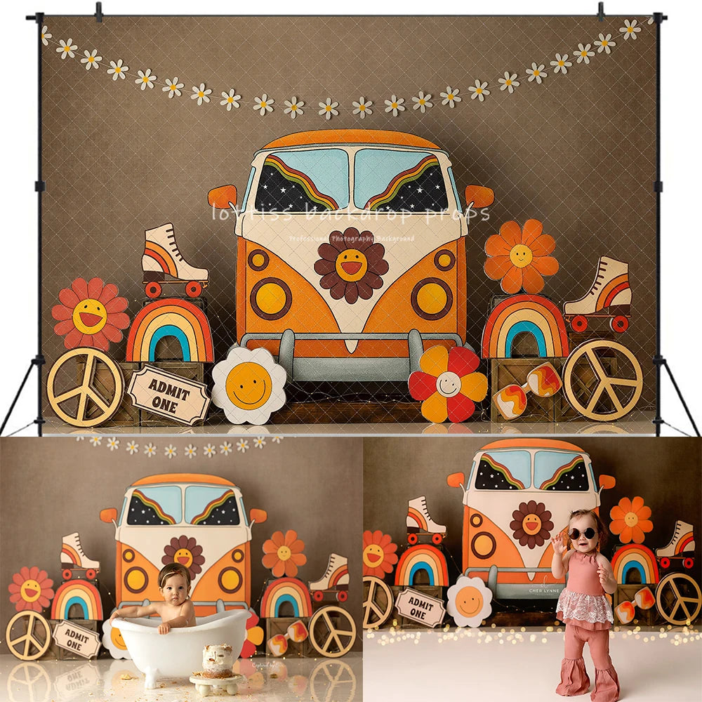Printemps vert violet Floral papillon jardin décors enfants bébé Photocall enfant photographie gâteau Smash ballons arrière-plans