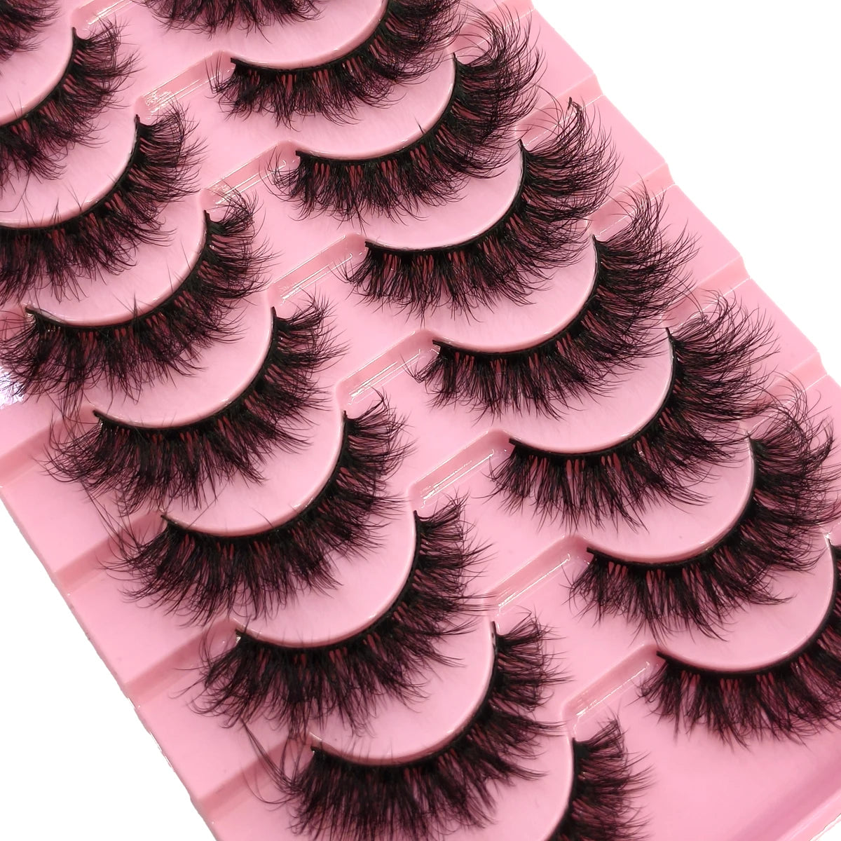 10 paires de Faux Cils 8D en vison naturel, Volume dramatique, Extension de Faux Cils, vente en gros, outil de maquillage