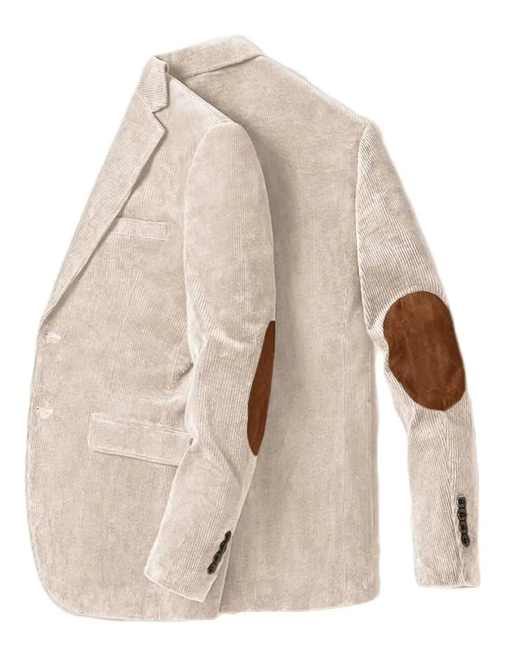 Blazer en velours côtelé pour hommes avec coudière, veste d'affaires décontractée, manteaux de Sport de printemps et d'automne