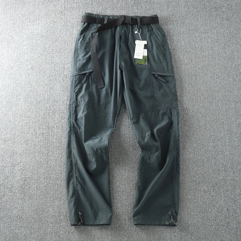 Pantalon cargo multi-poches pour homme, coupe-vent, imperméable, équipement de chasse, trekking, printemps, extérieur, skip fjj