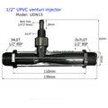 Livraison gratuite UPVC Venturi injecteur mélange gaz et liquide mélangeur connecteur mélange XINOZONE