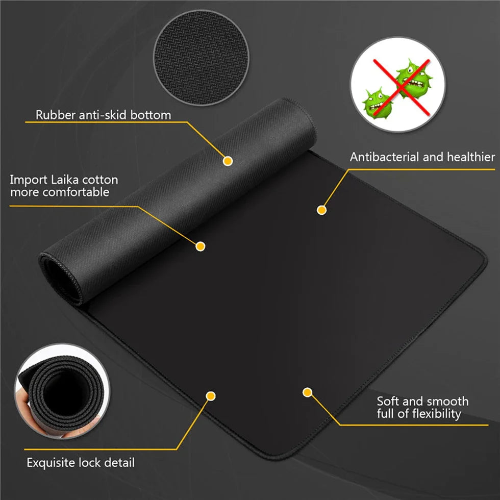Tapis de souris noir longue vitesse, tapis de souris, Polymères informatiques, Salle de jeu, ouvertement, Grand, Table, Mignon, Accessoire de bureau, Livraison gratuite, média