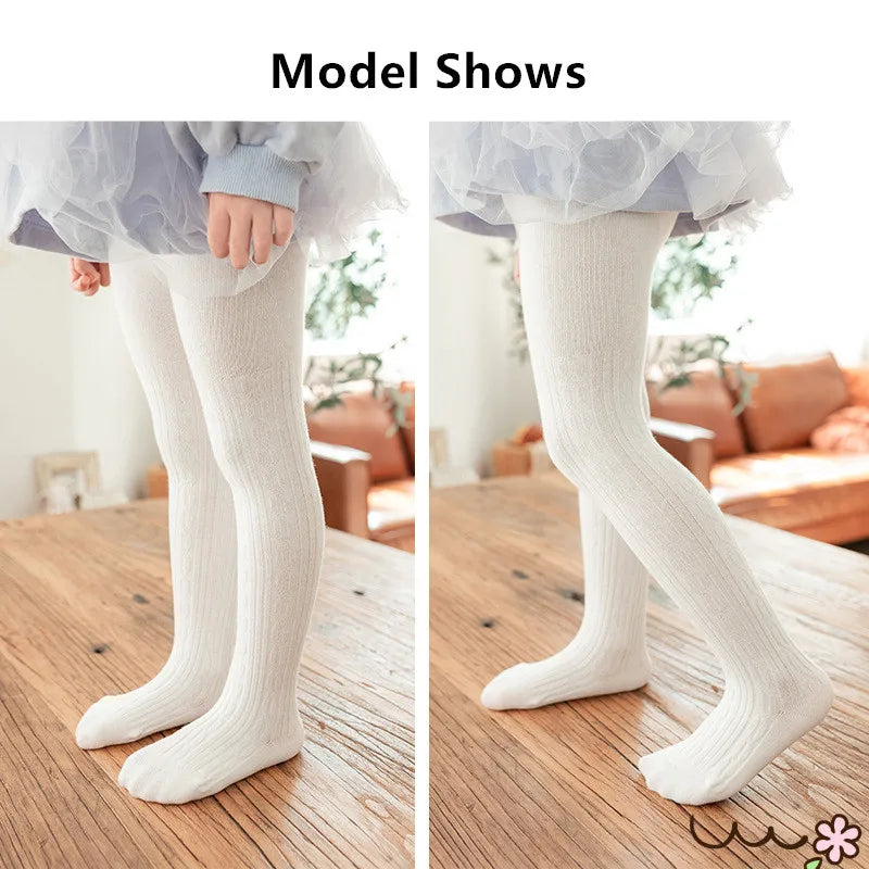 Collants tricotés en maille pour bébés filles, mignons, en coton, taille haute, respirants, pour tout-petits de 0 à 6 ans, printemps-automne