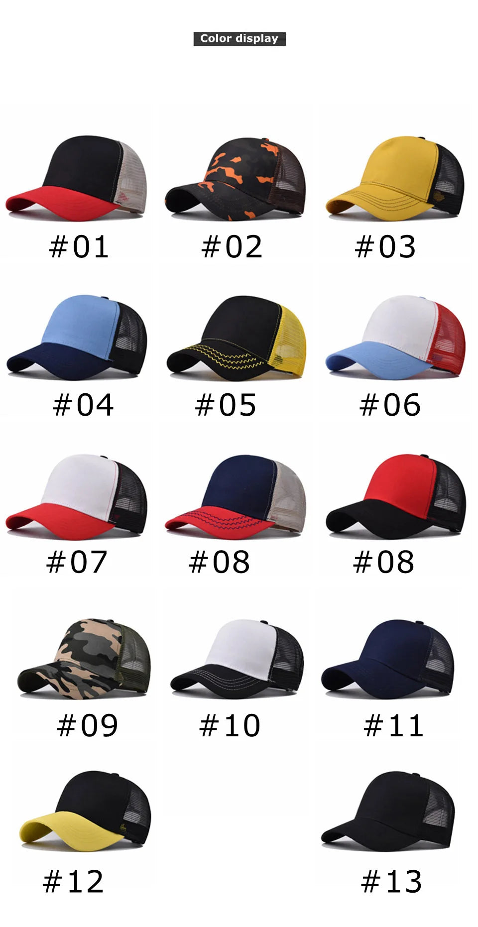 Casquette de Baseball pour adulte, chapeau en filet, couleur pure, unisexe, été, respirant, sans motif, ombre, printemps, automne, hip hop, ajusté