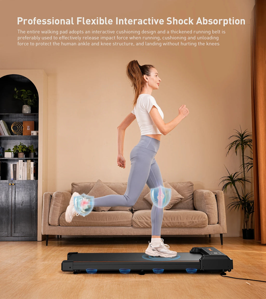 Formill-Tapis de Course pio FT21, Moteur 2,5 HP, Vitesse 1-6 km/h, Antidérapant, Absorption des Chocs, Mini Tapis de Course pour le Bureau et la Maison