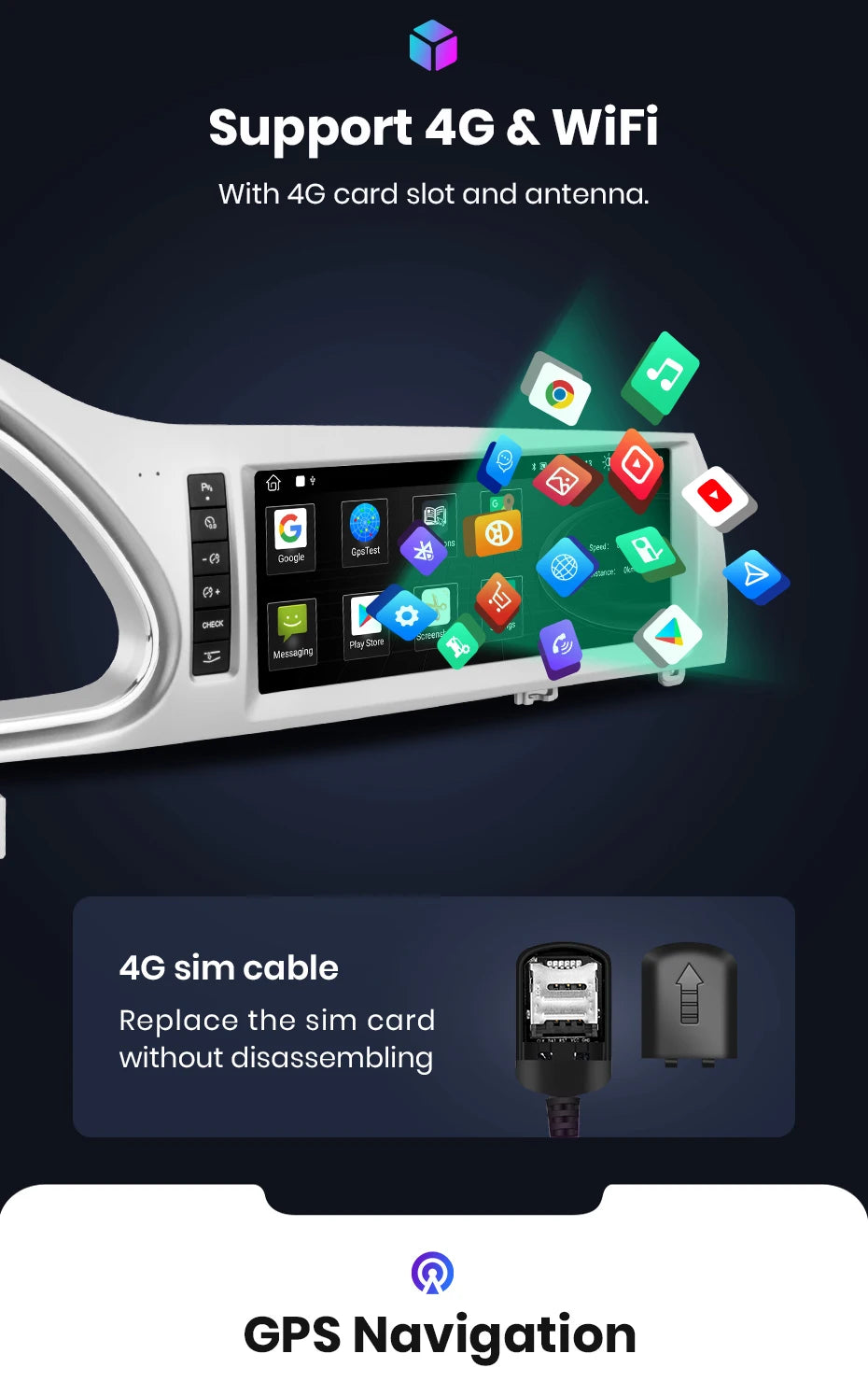 Junsun autoradio sans fil CarPlay Android Auto pour Audi Q7 4L 2006-2015 MMI 2G 3G 8 cœurs 4G WiFi BT GPS écran tactile Autoradio