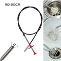 160 cm-300 cm outils à main flexibles 4 griffes outil de ramassage d'égout longue portée poignée à ressort grabber outils pour la maison