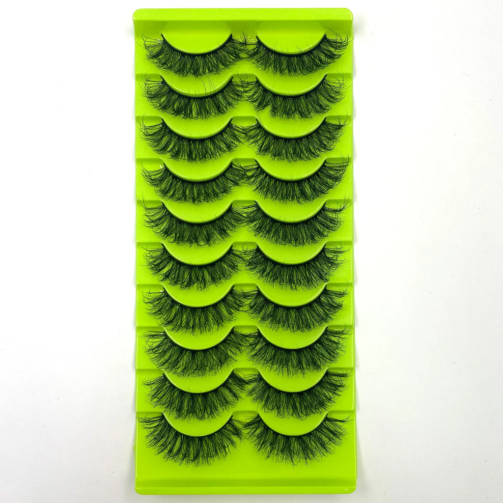 10 paires de Faux Cils 8D en vison naturel, Volume dramatique, Extension de Faux Cils, vente en gros, outil de maquillage
