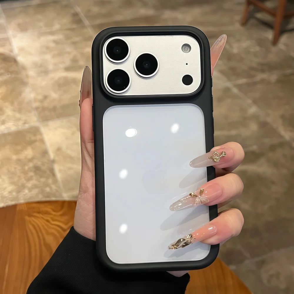 Coque de téléphone transparente avec bouton tactile pour appareil photo Intelligent, étui antichoc Transparent pour iPhone 17 Pro Max 17 Pro 17 Air