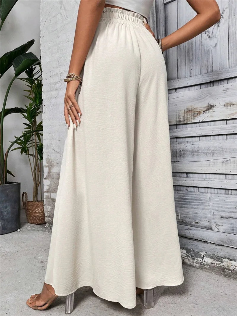 Pantalon ample et décontracté à jambes larges pour femmes, à la mode, Station indépendante, Long, vêtements confortables, printemps et été