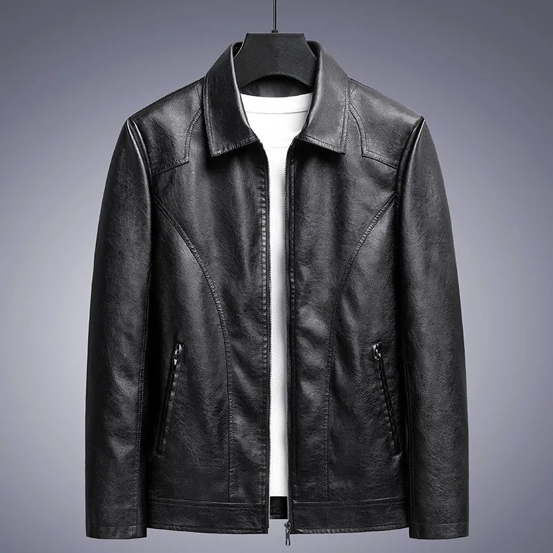 Veste de motard décontractée en cuir pour hommes, veste de motard de moto, vêtements d'extérieur vintage pour hommes, mode masculine, printemps, automne, grande taille, 8XL