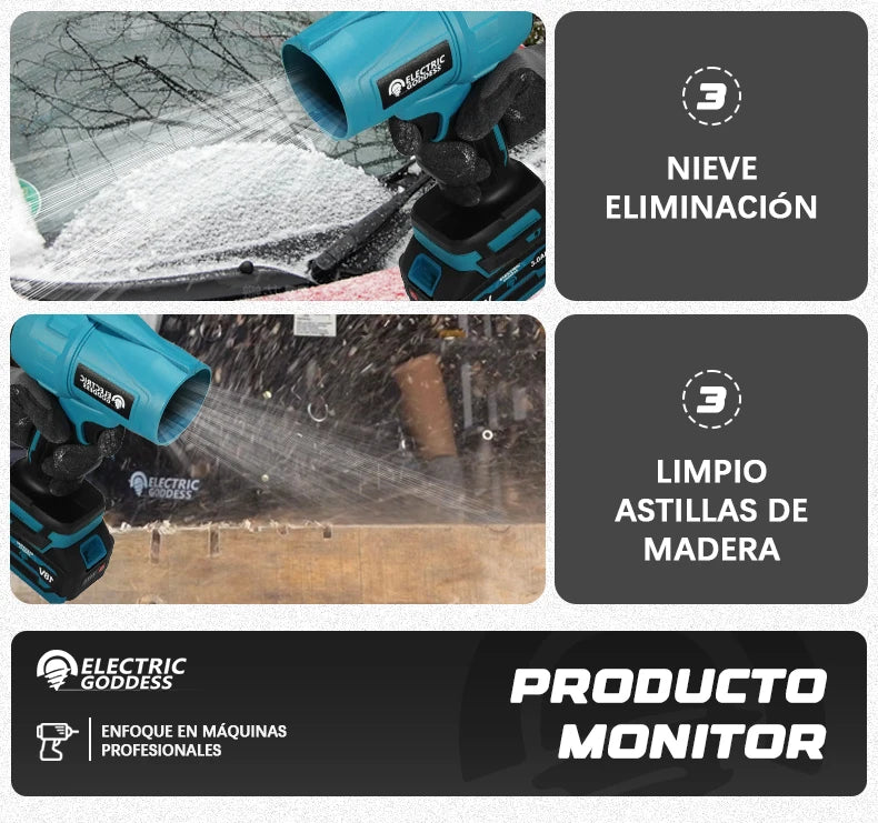 Makita – ventilateur d'air puissant sans balais, 1500W, électrique sans fil, Mini souffleur d'air portatif, outil électrique pour broche de batterie 18V