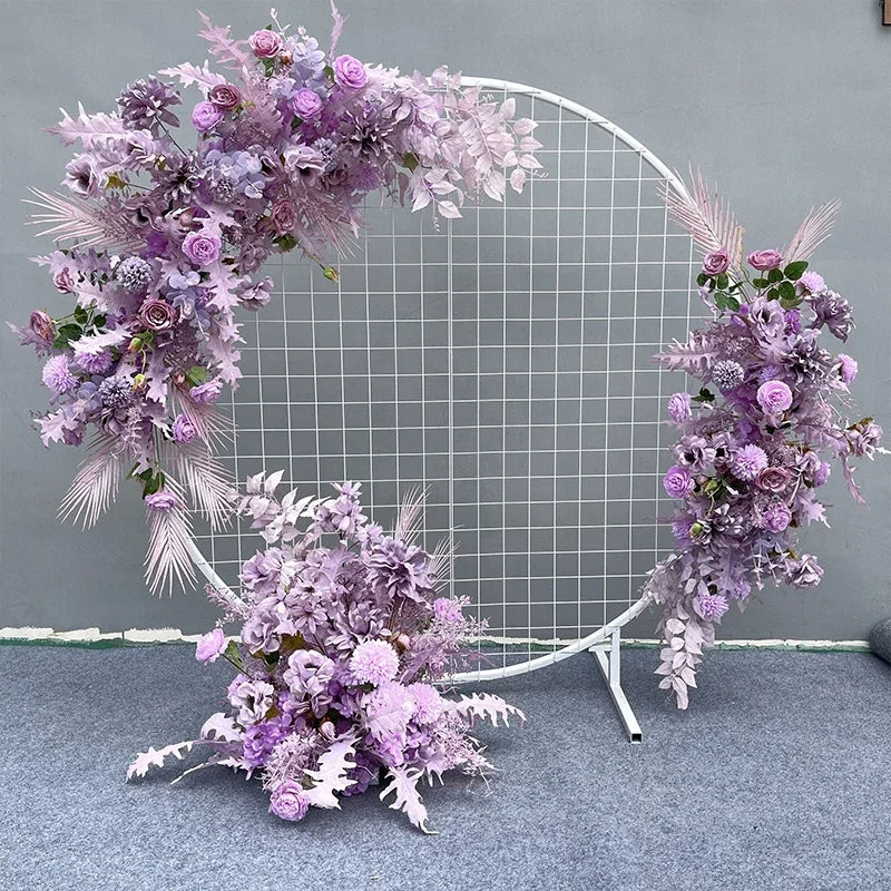 Arrangement floral de mariage, simulation de fleur en soie, pavillon rond, fleur de mariage