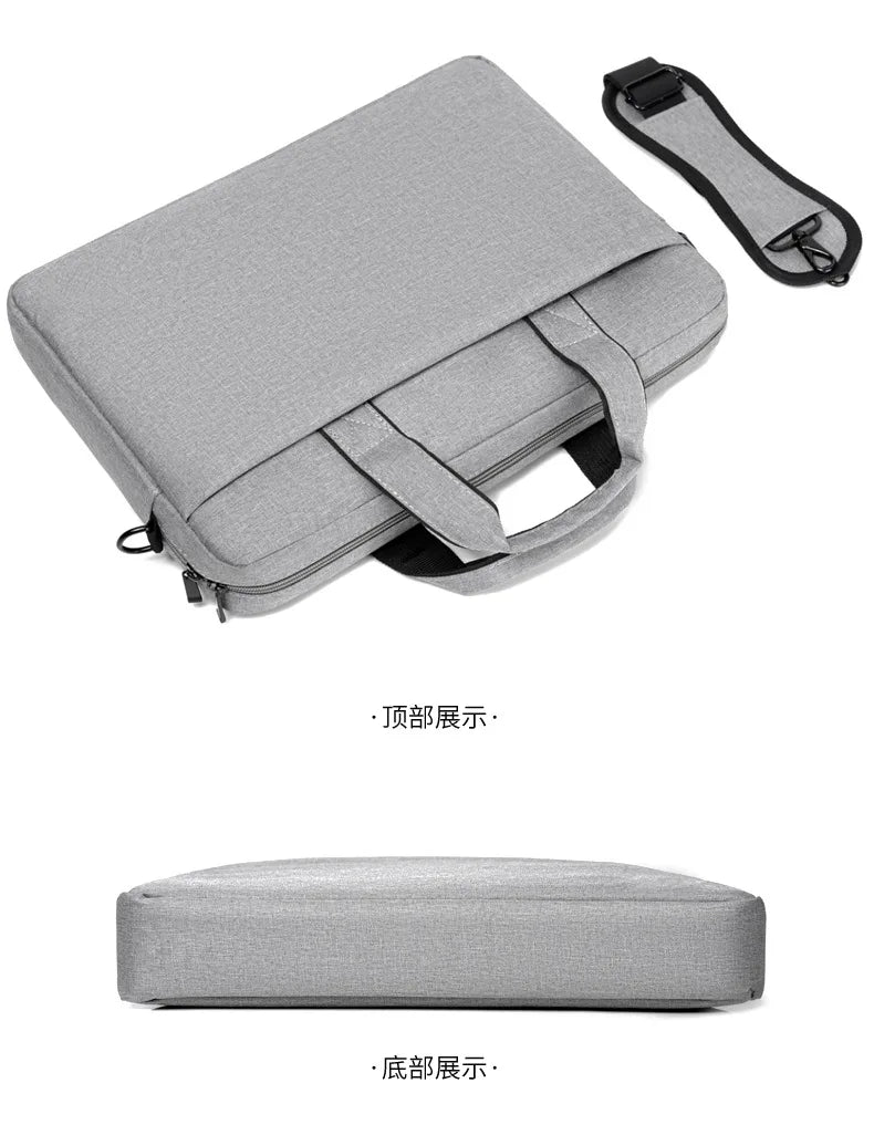 Sac pour ordinateur portable, sac à main à bandoulière, pochette pour ordinateur portable, porte-documents pour Macbook Air Pro HP Huawei Asus Dell Xiaomi de 14 15 17 pouces