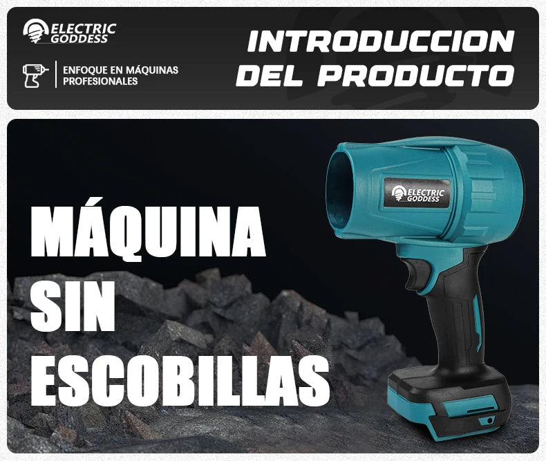 Makita – ventilateur d'air puissant sans balais, 1500W, électrique sans fil, Mini souffleur d'air portatif, outil électrique pour broche de batterie 18V