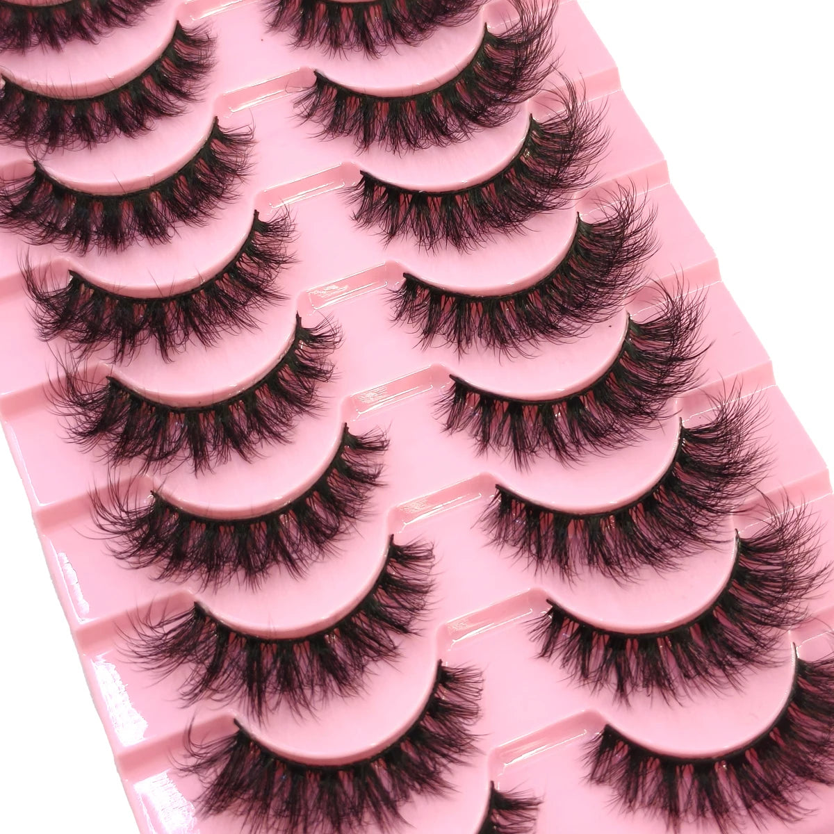 10 paires de Faux Cils 8D en vison naturel, Volume dramatique, Extension de Faux Cils, vente en gros, outil de maquillage