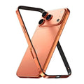 Étuis de téléphone en métal et aluminium, cadre hybride en Silicone, pour iPhone 17 16 15 Pro Max 14 13 12, pare-chocs à meilleure chaleur