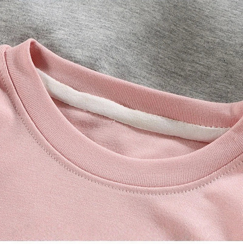 2026 printemps tout nouveau à manches longues garçons filles T-Shirt col rond coton enfants bref Style coréen Base hauts chemise pour garçons vêtements T-Shirt