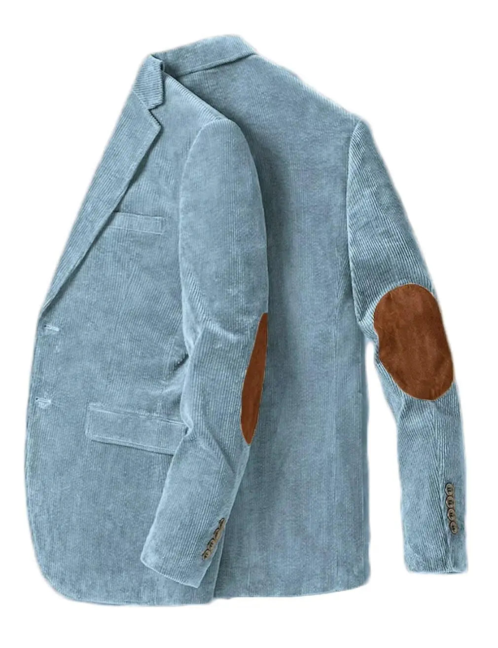 Blazer en velours côtelé pour hommes avec coudière, veste d'affaires décontractée, manteaux de Sport de printemps et d'automne