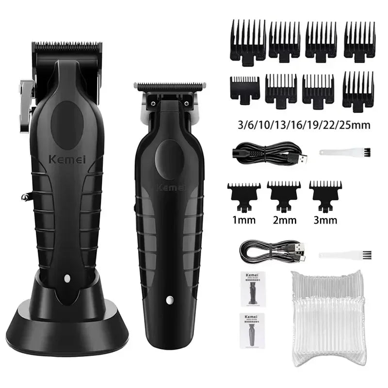 Kemei Kit de tondeuse à cheveux originale KM-2296 KM-2299 KM-T95 tondeuse à cheveux électrique Rechargeable barbier rasoir professionnel pour hommes