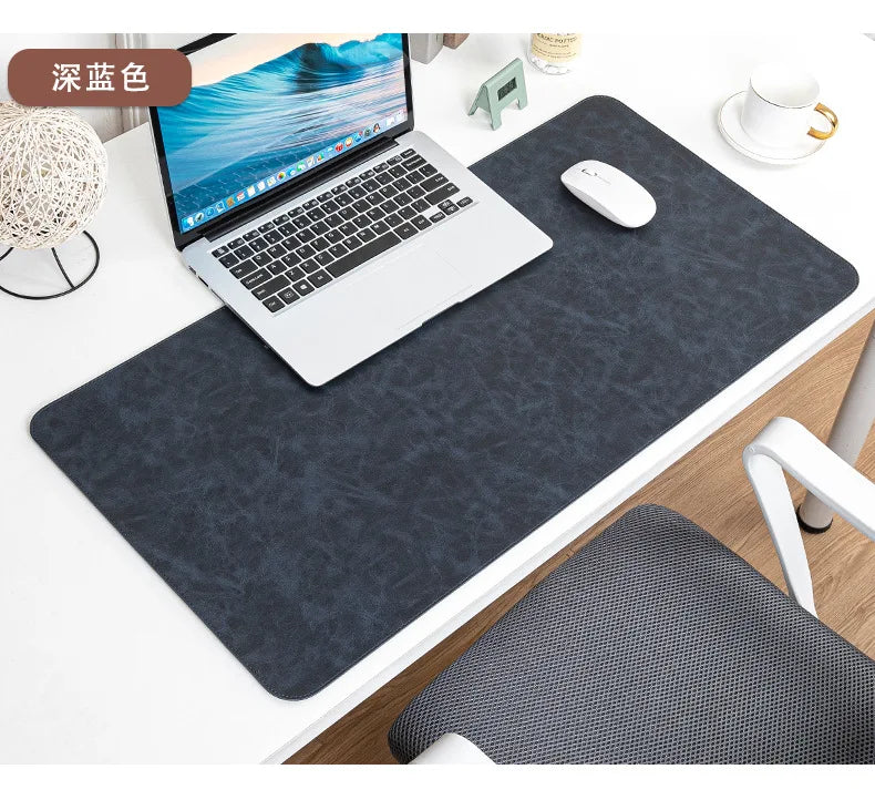 Tapis de bureau imperméable en PU, housse de protection, grand tapis de souris pour ordinateur portable, antidérapant, facile à nettoyer, pour clavier